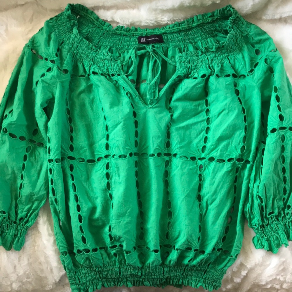 INC Concepts Jade Green blouse